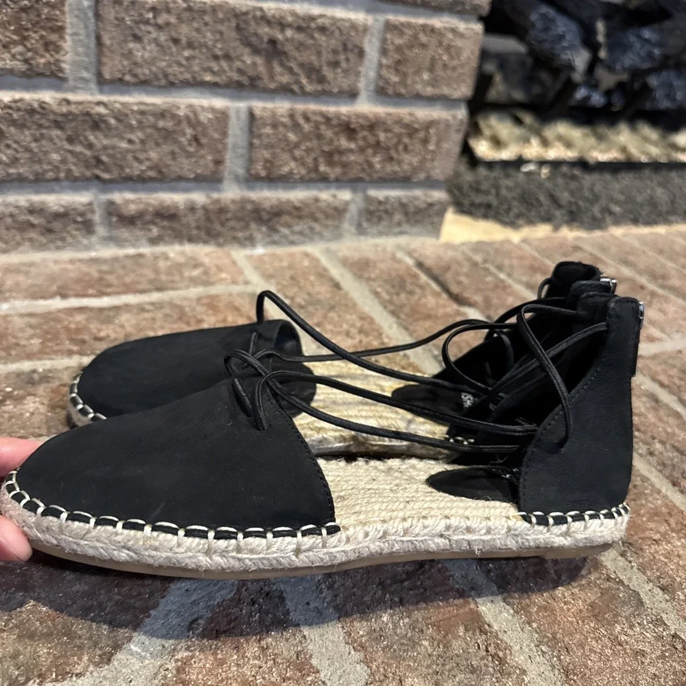 Eileen Fisher Women's  black Strappy  Espadrille Flats Size 5‎ #101